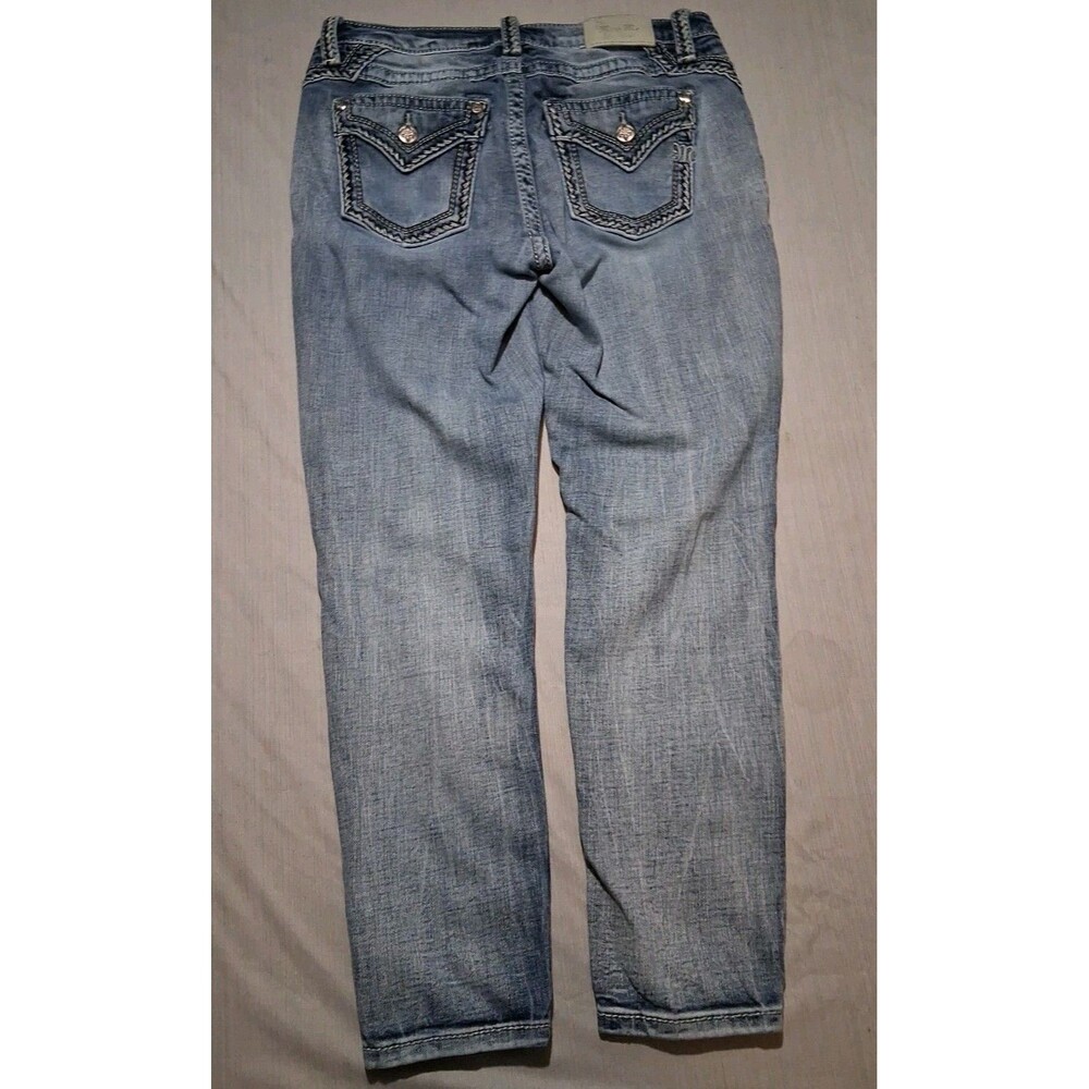 Miss Me Distressed Low Rise Ankle Skinny Blue Jeans Size 29 - Picture 2 of 9